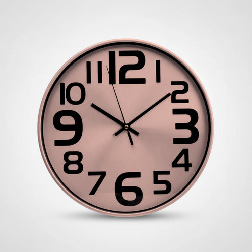 Modern Brushed Steel Silent Wall Clock – 12 Inch