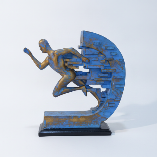 Runner Breaking Barriers Decorative Sculpture Showpiece
