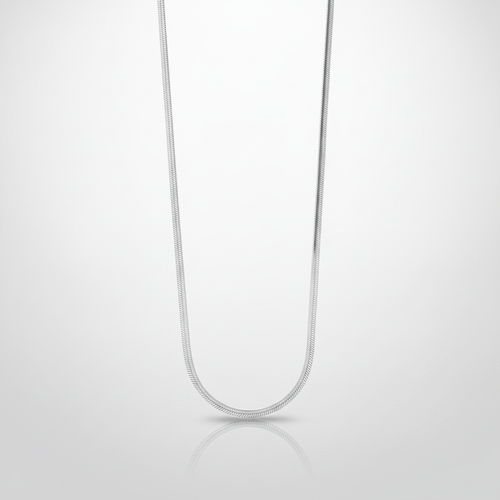 Men's Silver Herringbone Snake Chain Necklace