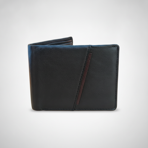 Wrangler Men's Black Leather Bifold Wallet