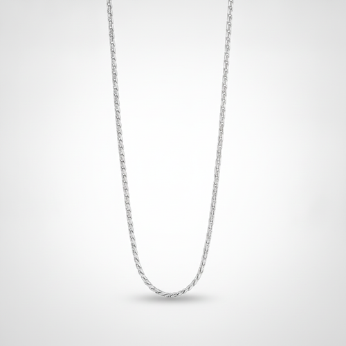 Men's Silver Rope Chain Necklace – Bold Twisted Link