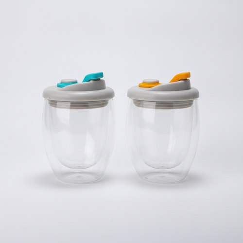 Clear Glass Storage Jar with Airtight Lid & Spoon