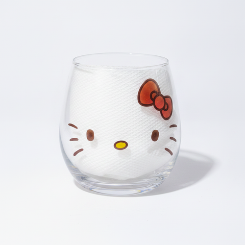 Hello Kitty Stemless Glass Cup – Cute Sanrio Drinkware