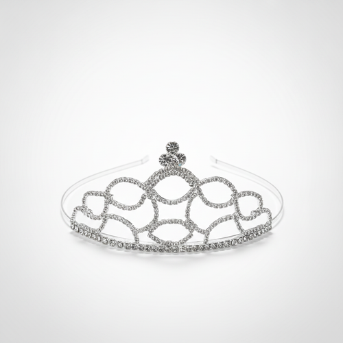 Silver Rhinestone Tiara Crown Headband for Baby & Kids