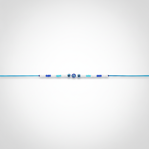 Evil Eye Rakhi Bracelet – Blue Beaded Protective Charm