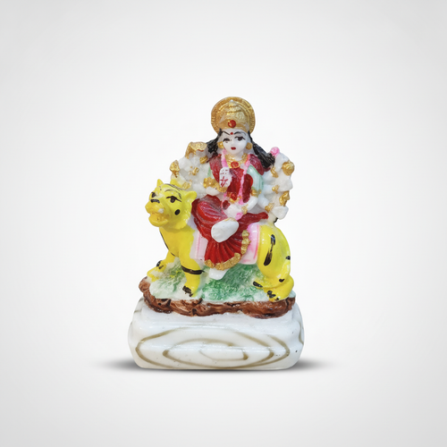 Maa Durga Car Dashboard Idol – Colorful Resin Figurine