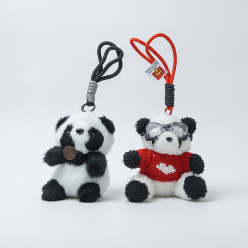 Cute Panda Plush Keychain – Soft Toy Bag Charm