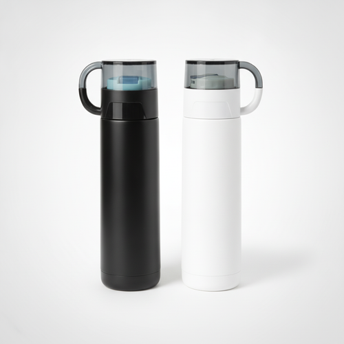 Insulated Stainless Steel Tumbler with Handle – 500ml