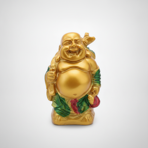 Golden Laughing Buddha Figurine – Luck & Prosperity Décor