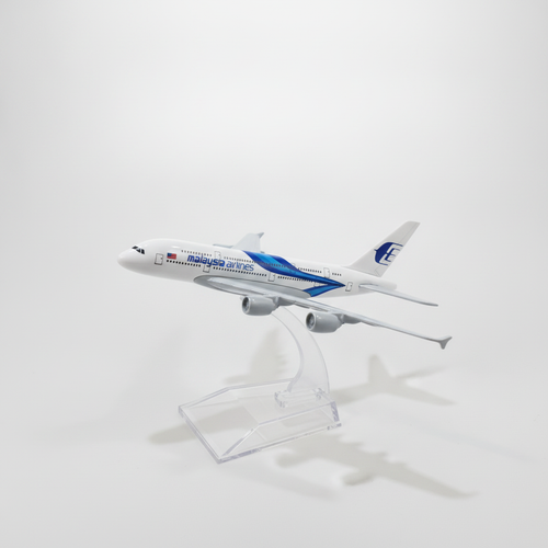 Malaysia Airlines A380 Die-Cast Model Plane with Display Stand