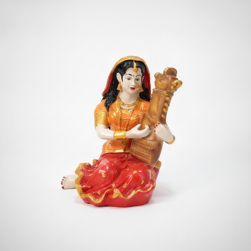 Meera Bai Figurine Playing Veena – Decorative Showpiece