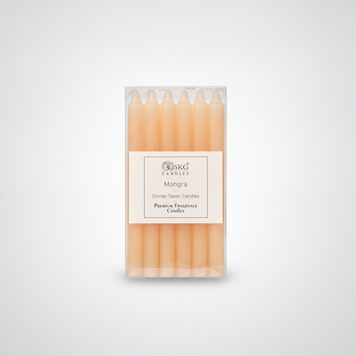 SKG Mongra Dinner Taper Candles – Premium Fragrance (6-Pack)