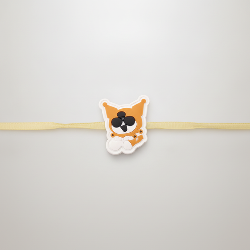 Cute Corgi Dog Enamel Pin Rakhi for Kids