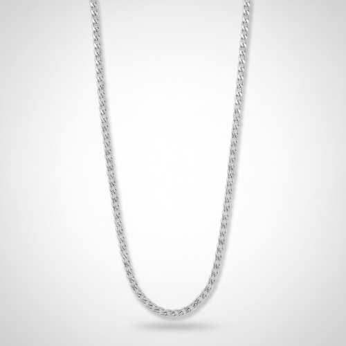Men's Silver Cuban Link Chain Necklace