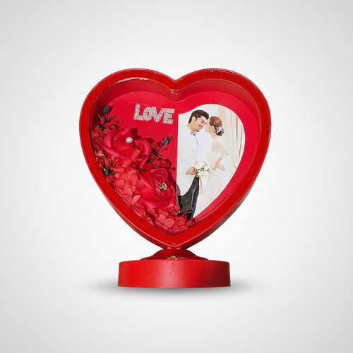 Heart-Shaped LED Photo Frame Love Gift Box