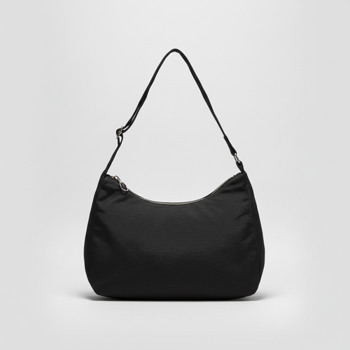 Black Nylon Hobo Shoulder Bag – Unisex Everyday Carry