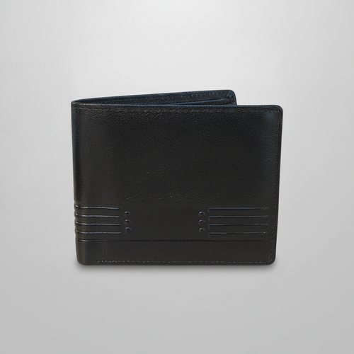 Wrangler Men's Black Leather Bifold Wallet