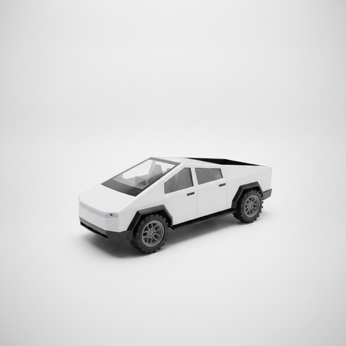 Tesla Cybertruck Die-Cast Model Car – White 1:24 Scale