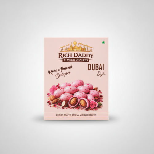 Rich Daddy Rose Almond Dragees – Dubai Style Choco Coated
