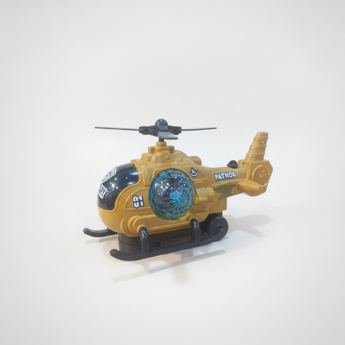 Military Patrol Toy Helicopter with Light-Up Crystal Ball