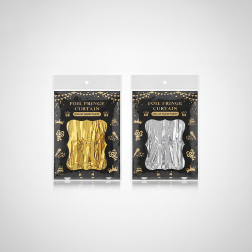 Foil Fringe Curtain Party Backdrop – Gold & Silver