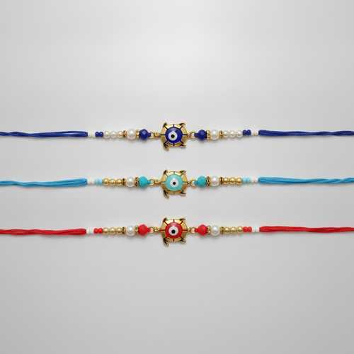 Evil Eye Turtle Rakhi Bracelet