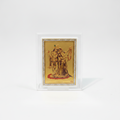 Radha Krishna Gold Foil Car Dashboard Frame – Swiss Made