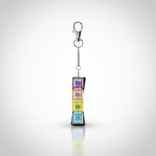 Mini Mechanical Switch LED Keypad Keychain