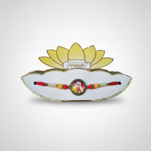 Guru Ji Photo Rakhi – Spiritual Beaded Wristband