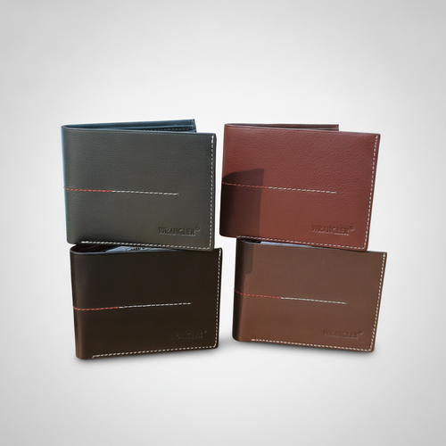 Wrangler Men's Bifold Leather Wallet – Classic Stitch Design