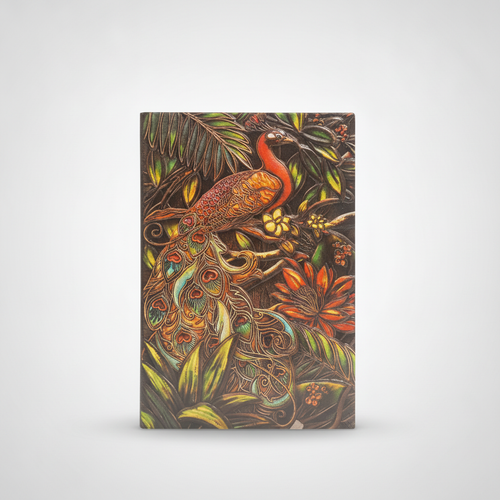 Embossed Peacock Journal – Handcrafted Leather-Look Diary