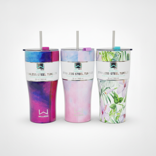 Wellness Double Wall Stainless Steel Tumbler 30 oz / 900 mL