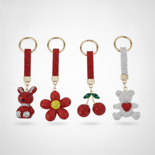 Crystal Rhinestone Keychain Charms – Sparkly Fashion Accessories