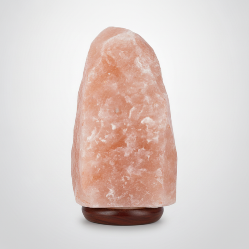 Himalayan Pink Salt Lamp – Natural Raw Crystal with Wood Base