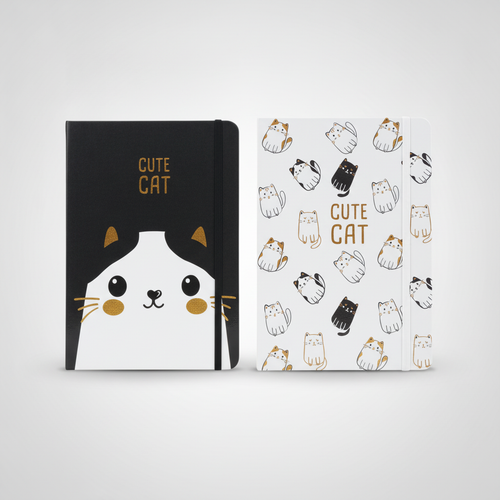 Cute Cat Hardcover Diary Journal – Kawaii Notebook