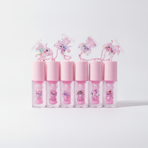 Huda Matte Me Angel Stitch Lip Gloss with Charm Keychain