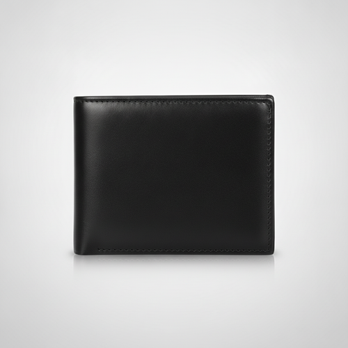 Wrangler Men's Classic Black Leather Bifold Wallet