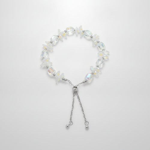 Crystal Aurora Borealis Adjustable Bead Bracelet