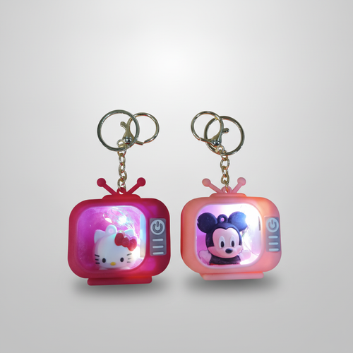 Mini TV LED Light Keychain – Hello Kitty & Mickey Mouse