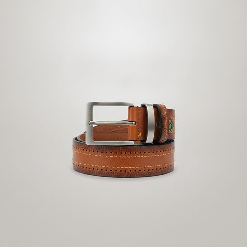 Wrangler Men's Genuine Leather Belt – Tan Brown