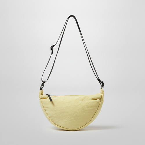 Crescent Crossbody Bag – Soft Yellow Nylon Sling