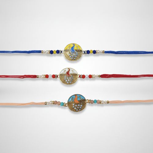 Peacock Meenakari Rakhi