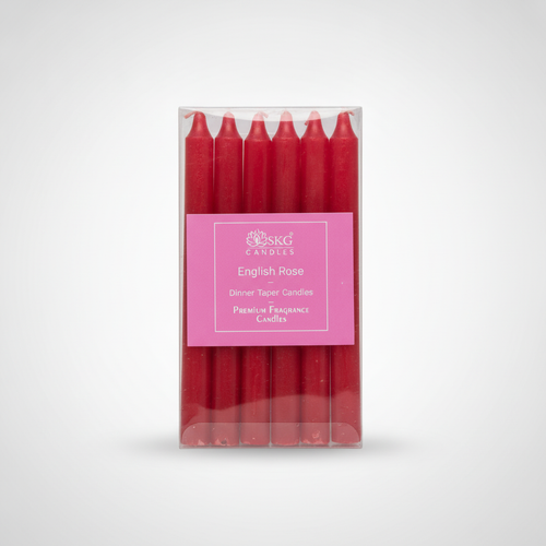 SKG English Rose Dinner Taper Candles – Premium Fragrance