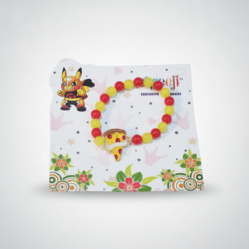 Pizza 'True Love' Charm Rakhi Bracelet – Kids' Fun Rakhi