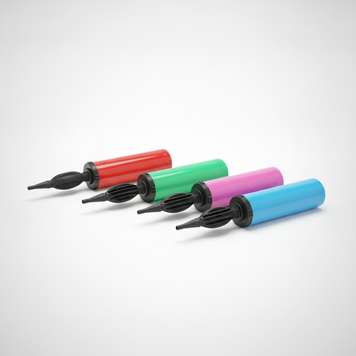 Hand Balloon Pump with Nozzle – 4 Bright Colours