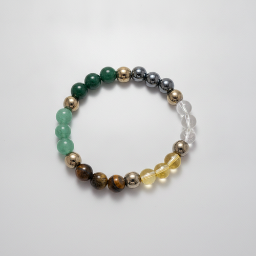 Crystal & Gemstone Stretch Bead Bracelet