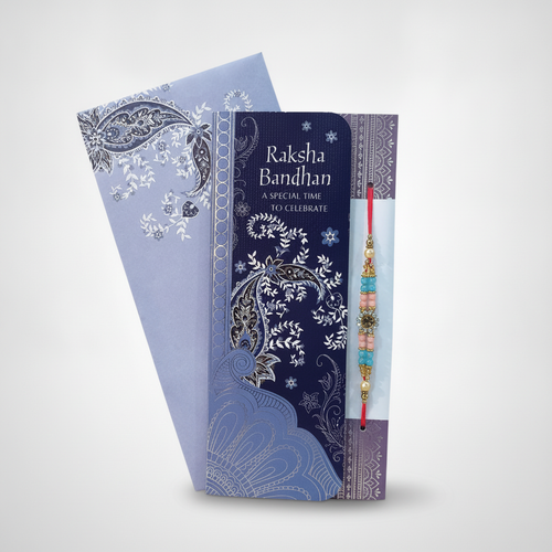 Raksha Bandhan Gift Set – Card, Rakhi, Roli & Chawal