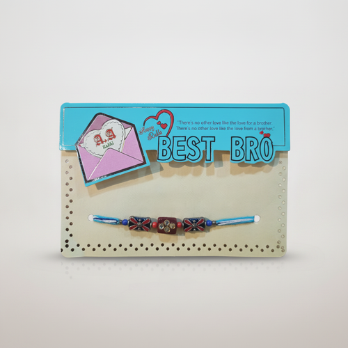 Happy Rakhi Best Bro Rakhi with Greeting Card