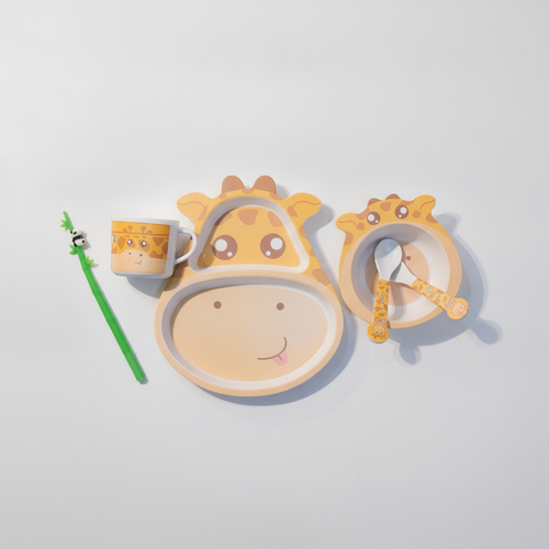 Giraffe Baby Dinnerware Set – Fun 5-Piece Mealtime Collection