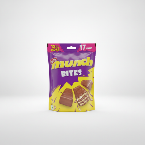 Nestlé Munch Bites – Crispy Wafer Chocolate Snack, 17 Units